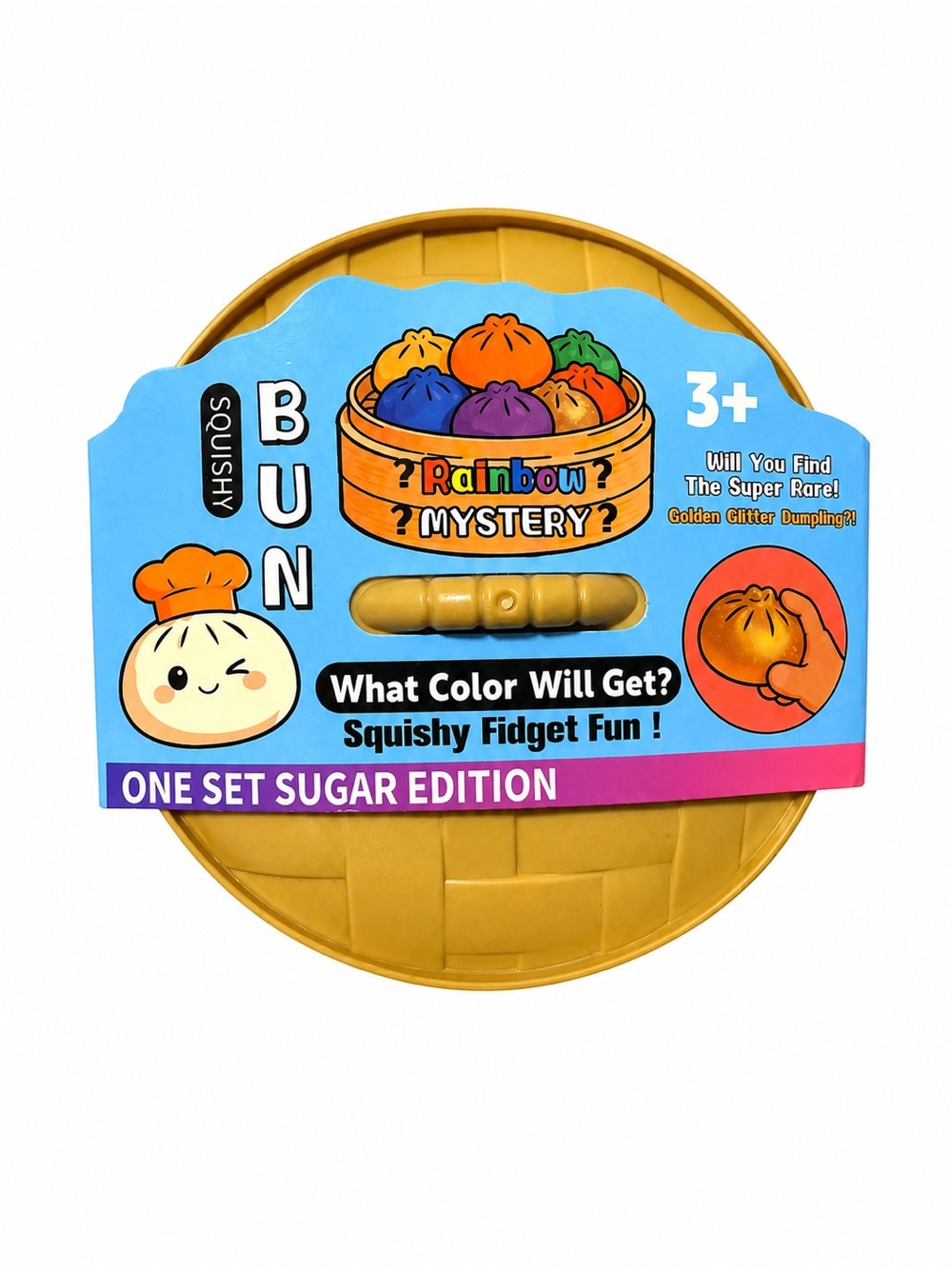 New Rainbow Glitter Glow Mystery Squishy Dumpling Sugar Edition